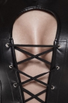 Corsage lac� sexy fetish - Grey Velvet