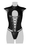 Corsage lac� sexy fetish - Grey Velvet