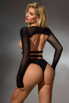 Ensemble culotte et top seins nus résille - J Lingerie Ensemble culotte et top seins nus résille - J Lingerie